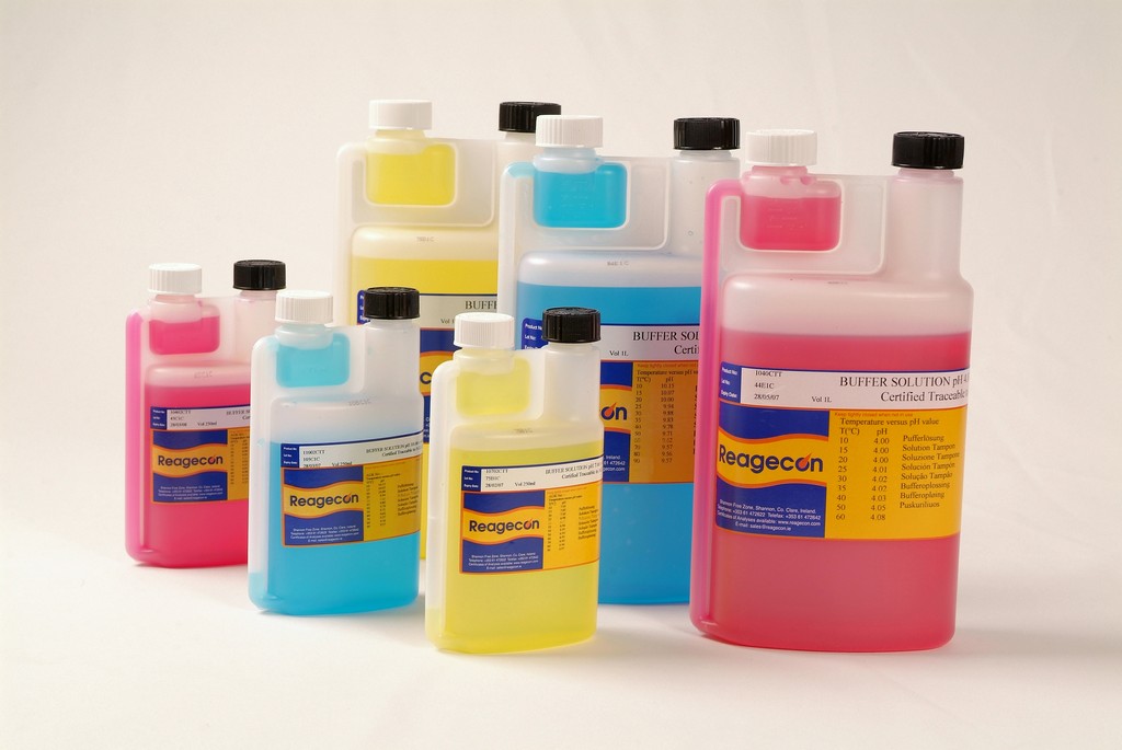 Reagecon pH 6.86 Colour Coded Buffer Solution at 25C in Twin Neck