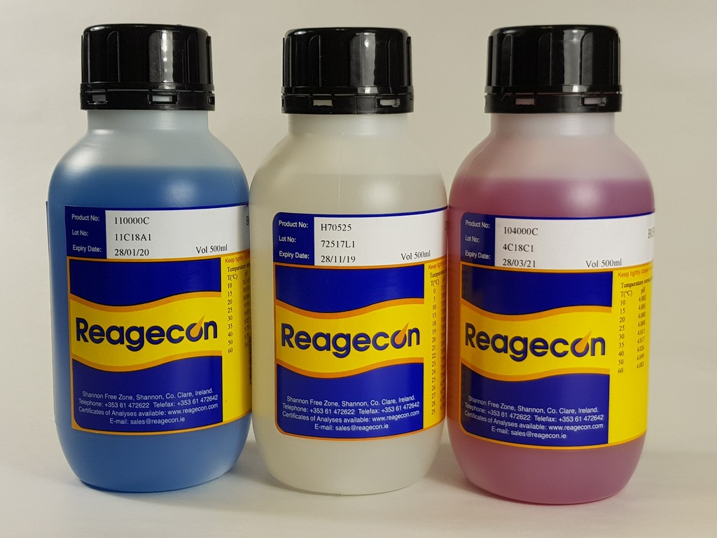Reagecon pH 4.000 High Resolution Colour Coded Buffer Solution at 25C