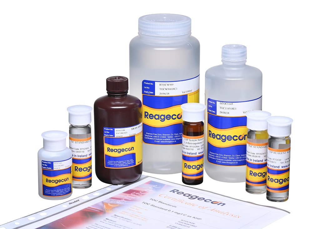 Reagecon Validation Kit for Total Organic (TOC) suitable for use with Sievers 900/M9 Analysers